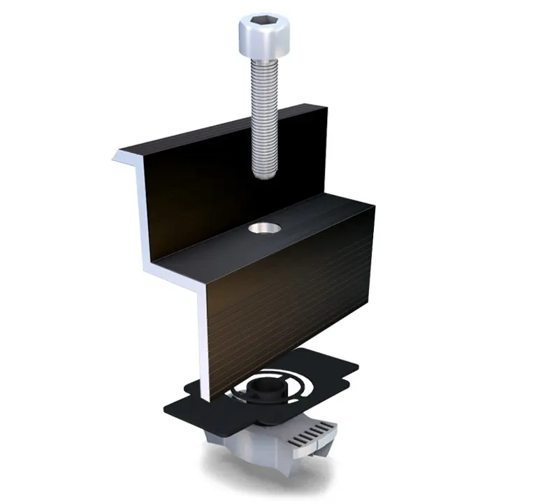 K2 Set End Clamp 45-47mm, black anodized